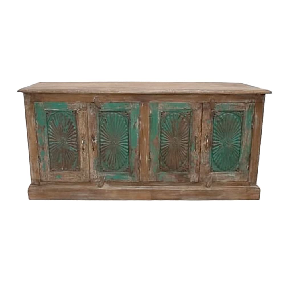 Handgefertigtes Sideboard aus Holz, 133 x 35 x 64 cm (H), braun -