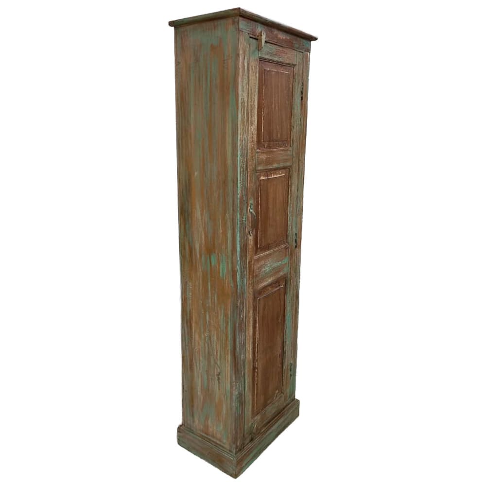 Wanderlust deco Handgefertigter Holzschrank 56x36x194 cm style exotic Braun Holz