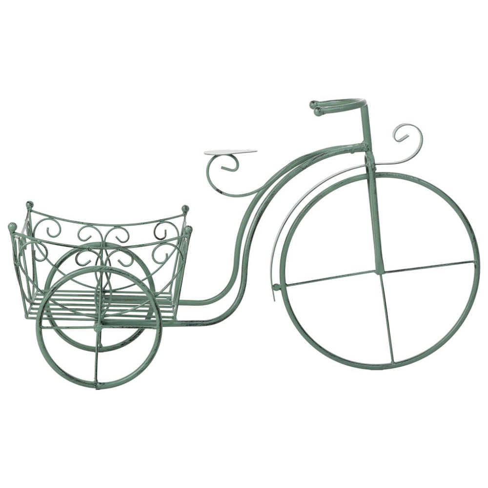Support de pot de fleurs vert, 61x22x36h cm — vue 3