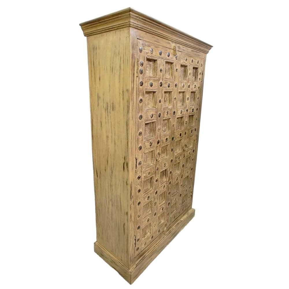 Wanderlust deco Handgefertigter Kleiderschrank aus Holz, 120x46x170 cm (Höhe), braun style classic chic - Holz