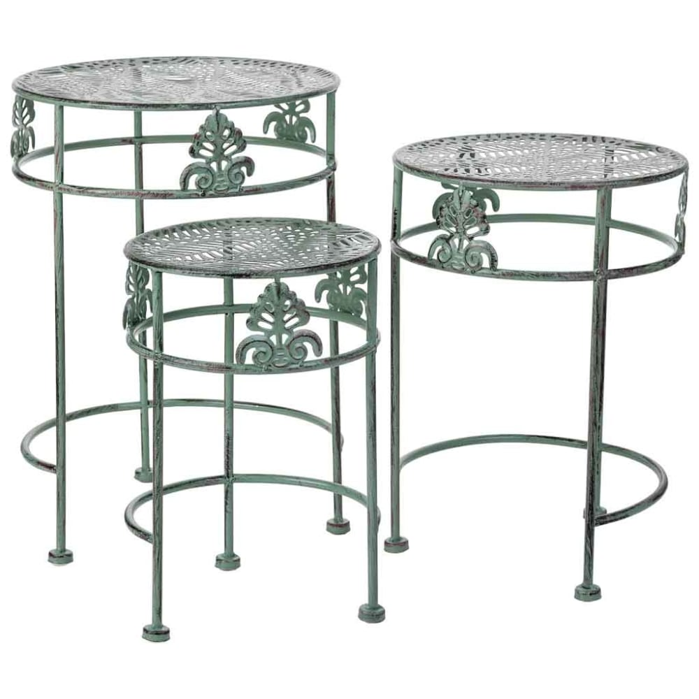 Support pots fleurs vert