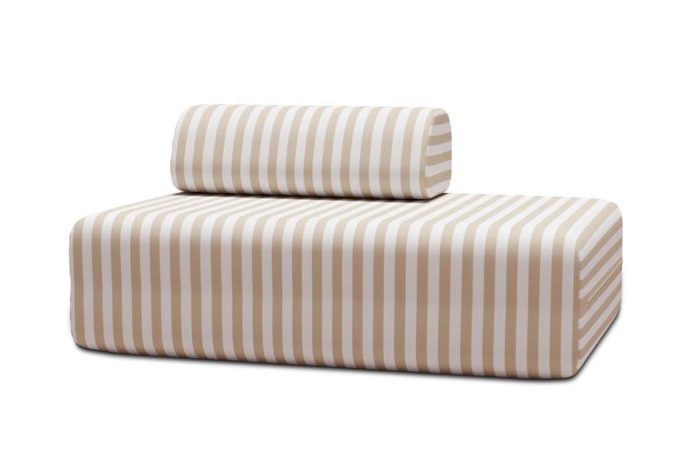Canapé droit convertible - beige
