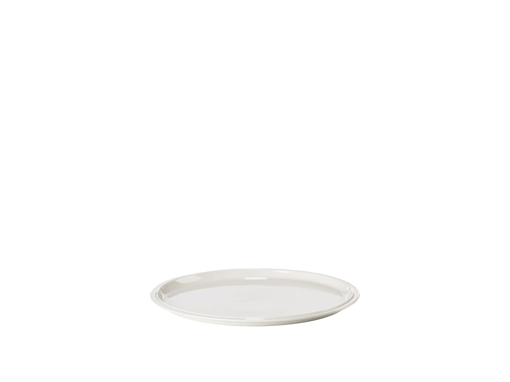 Plat de service porcelaine blanc cassé — Beyit