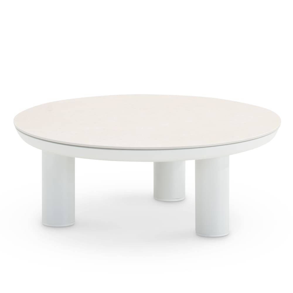 Table basse D80x30, plateau - pierre