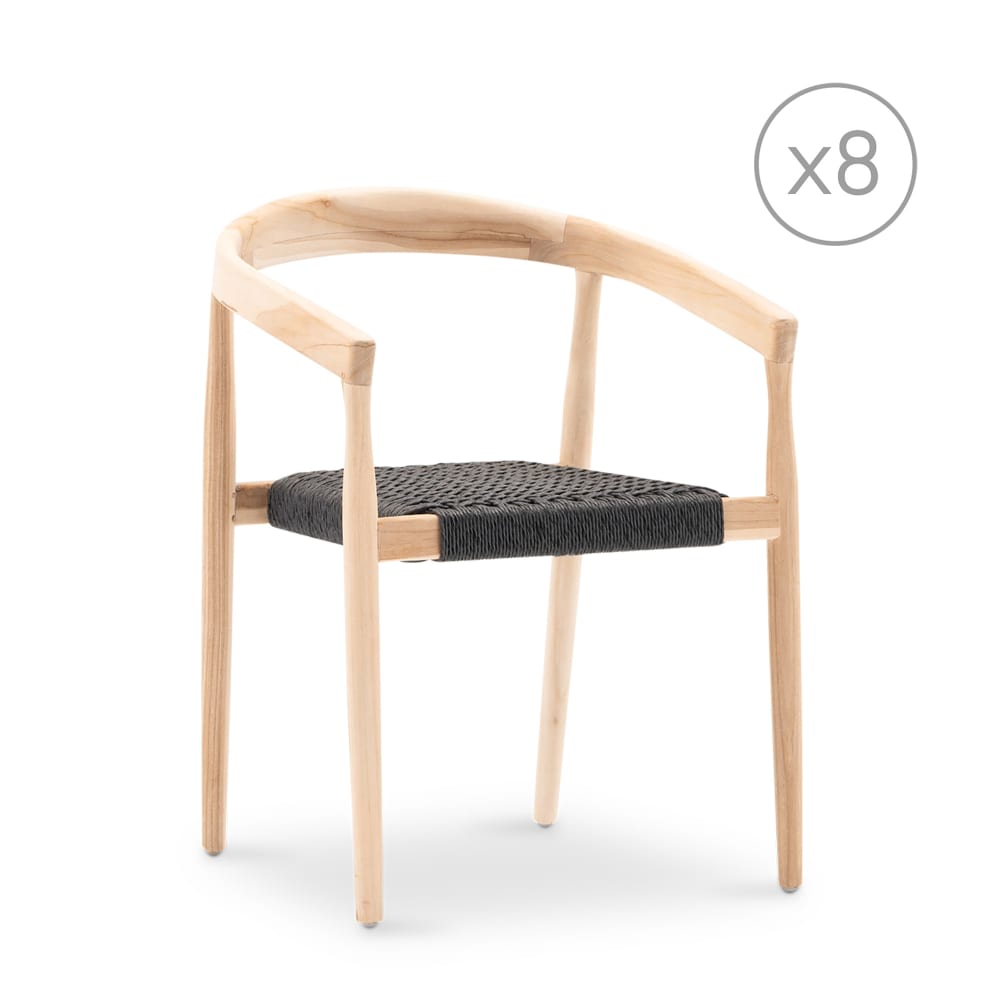 Lot 8 chaises courbes