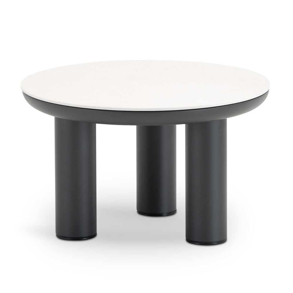 Table basse D60x36, plateau - pierre