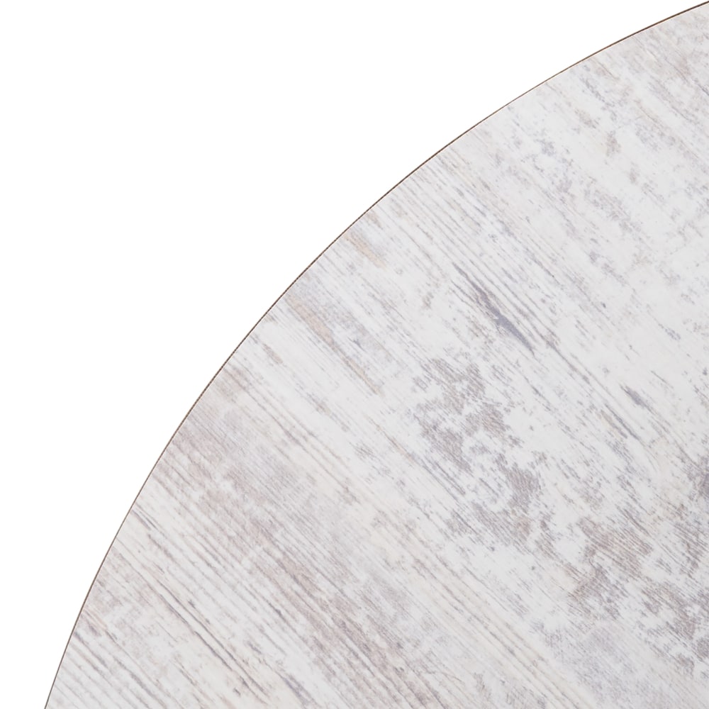 Gastronomietisch Ø70cm Gestell Beige, Tischplatte HPL Rustikal -