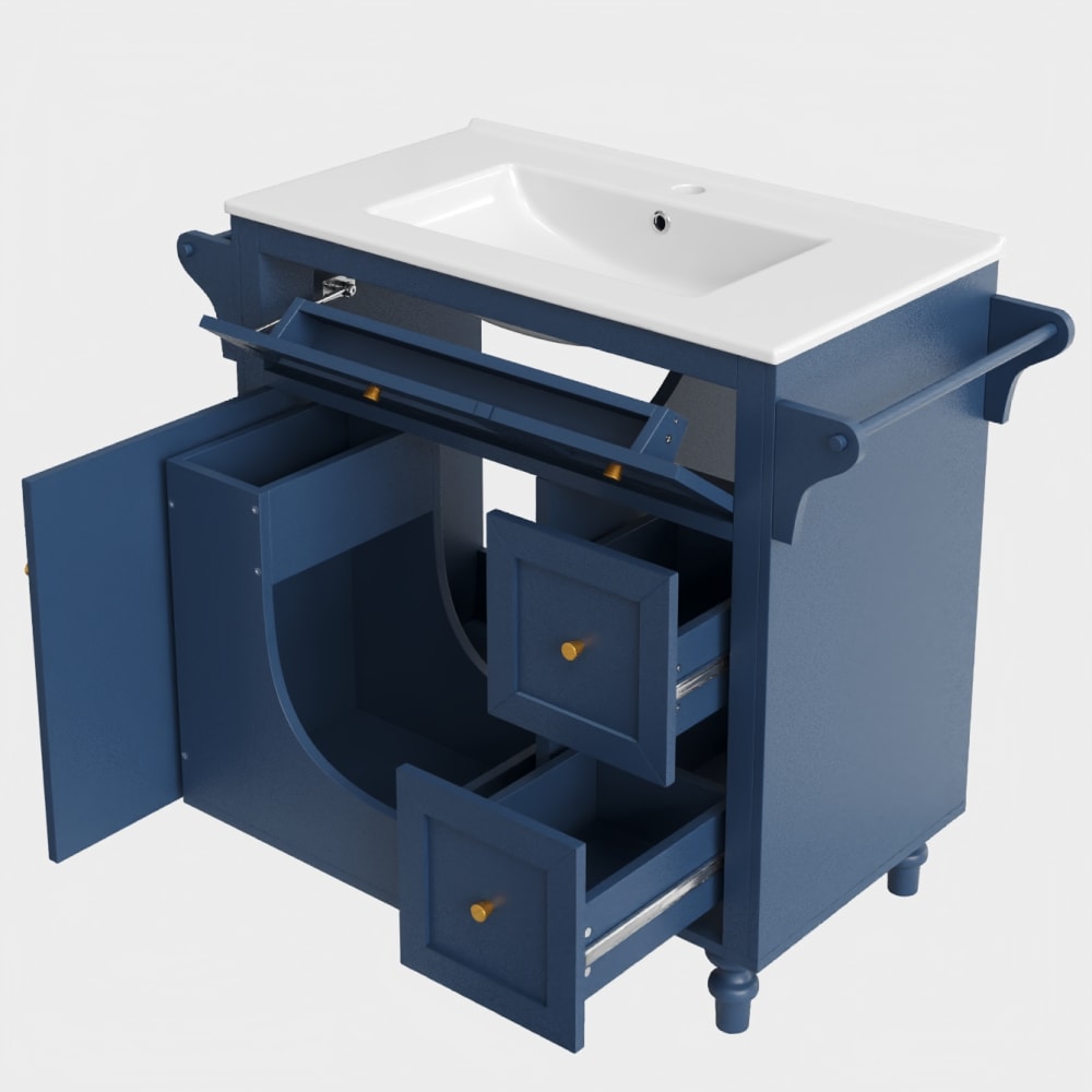 meuble Vasque bleu 99,5cm