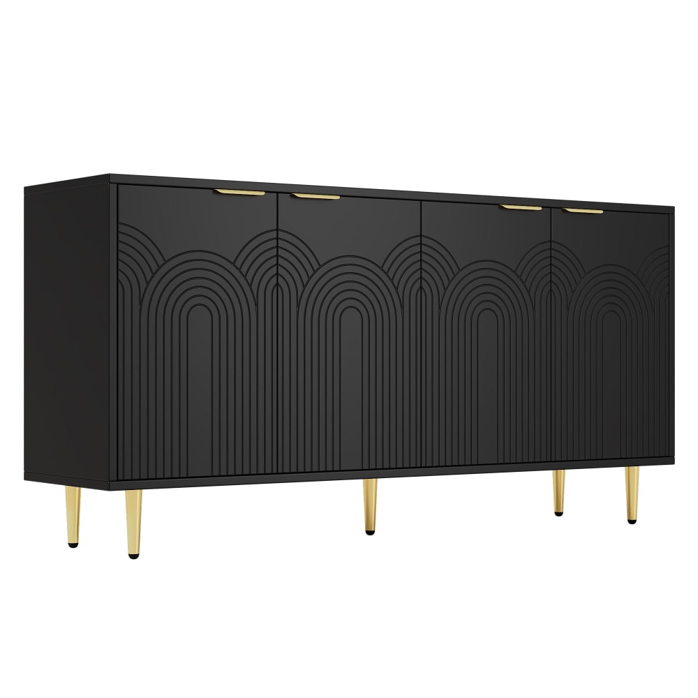 buffet noir avec 4 portes