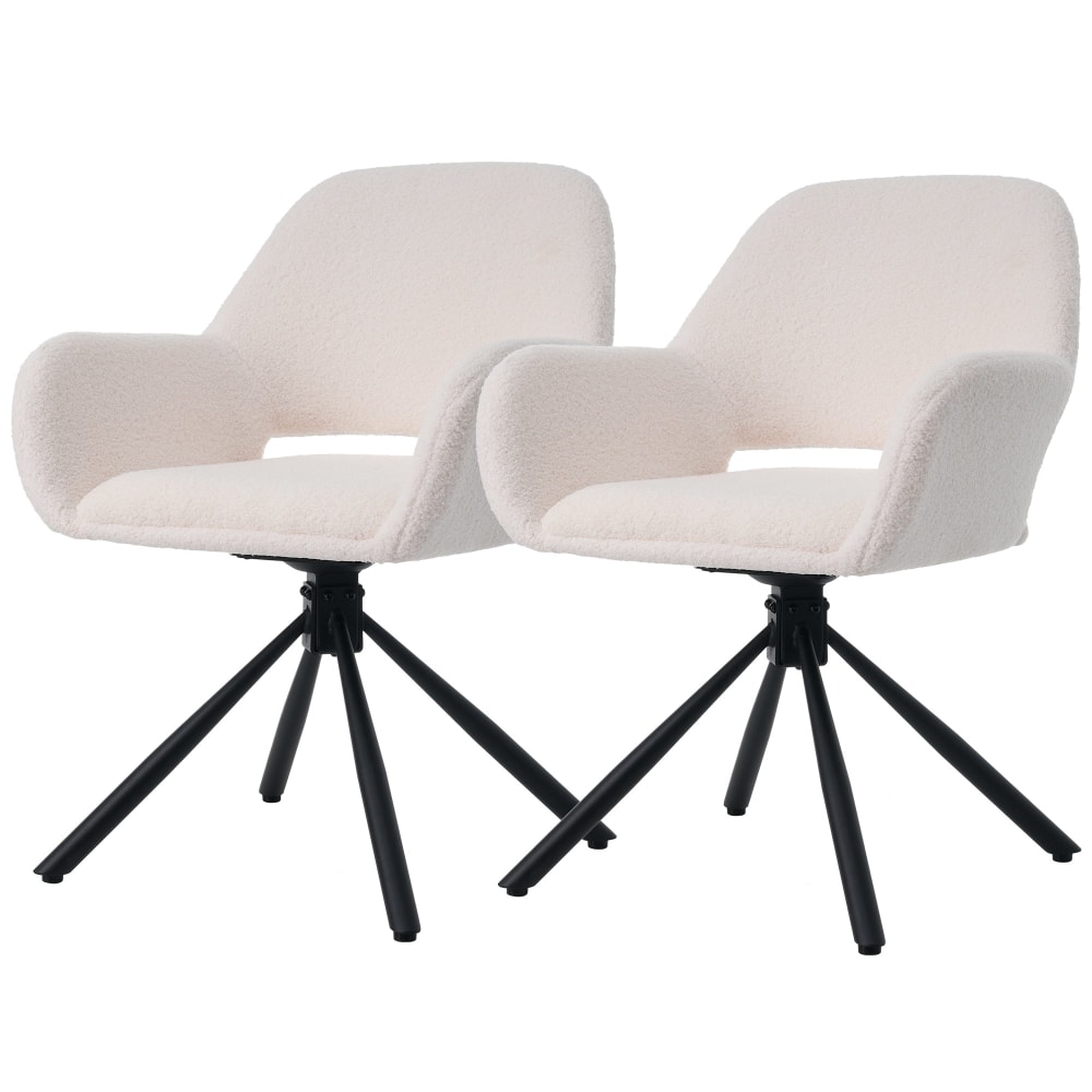 Lot de 2 chaises pivotantes - accoudoirs