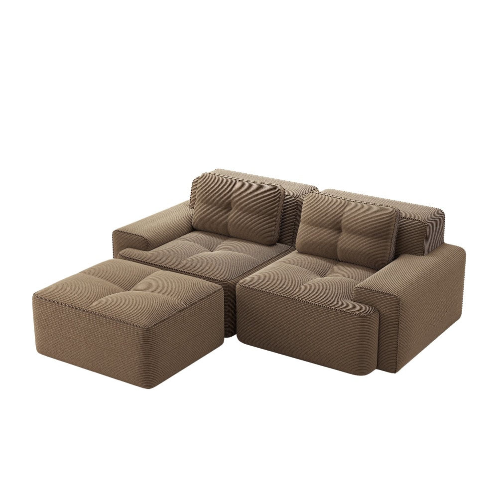 Canapé d'angle modulable - velours