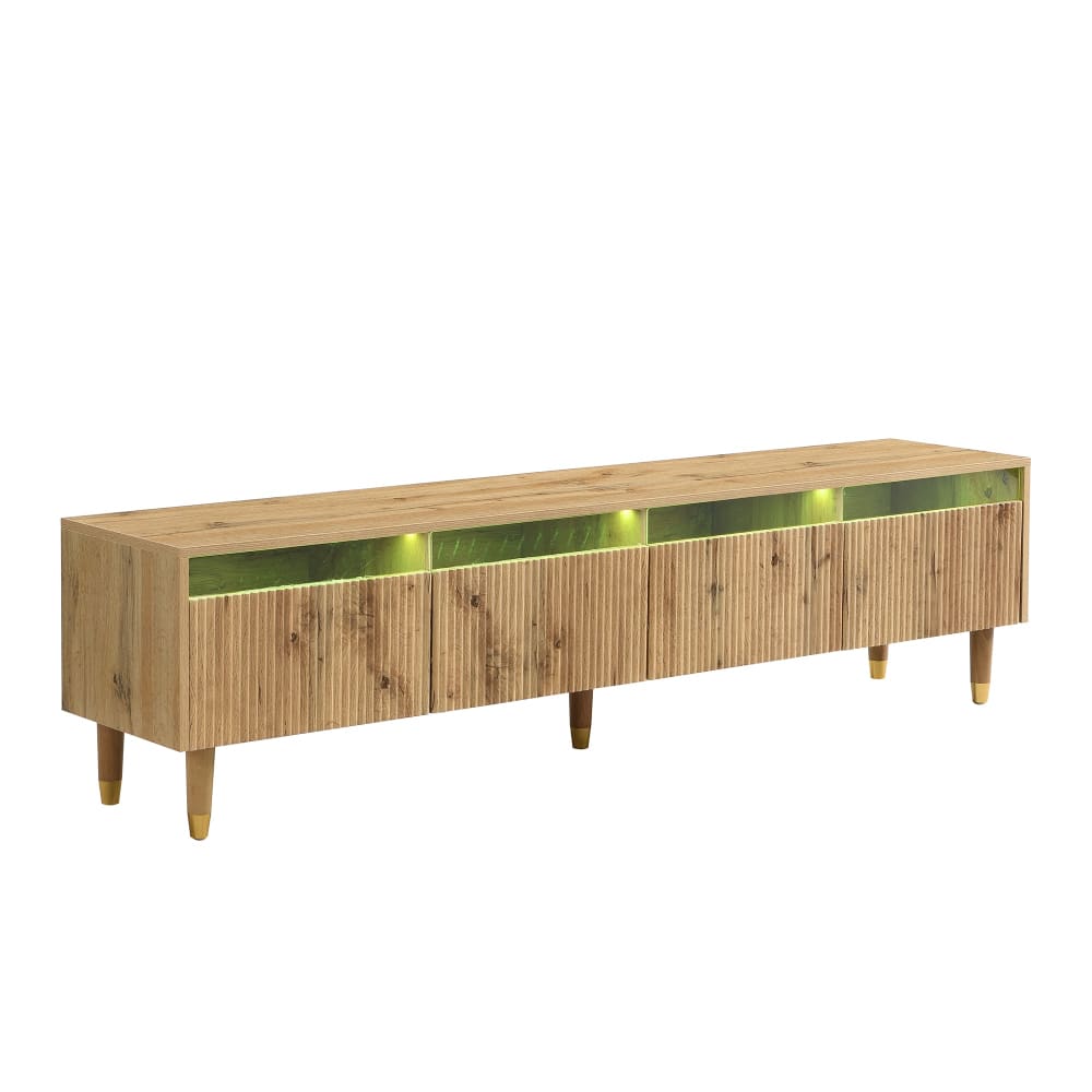 meuble TV effet bois - tiroirs