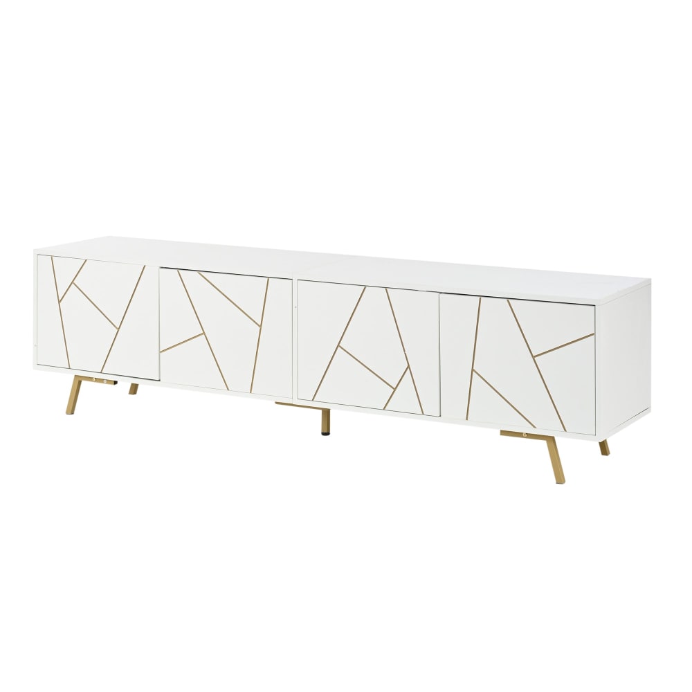 Meuble TV blanc 4 portes, - design