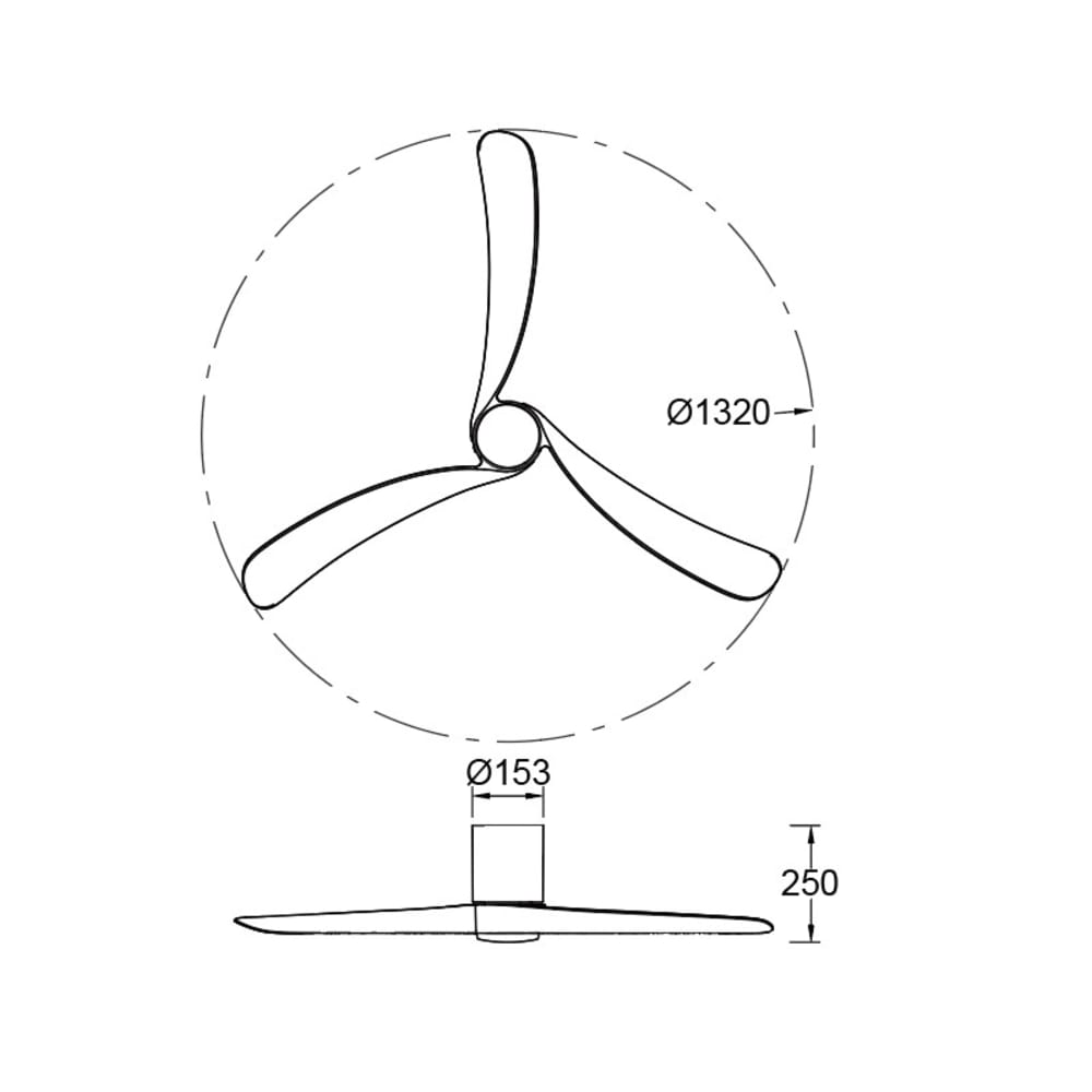Plafonnier ventilateur abs blanc et bois — vue 4