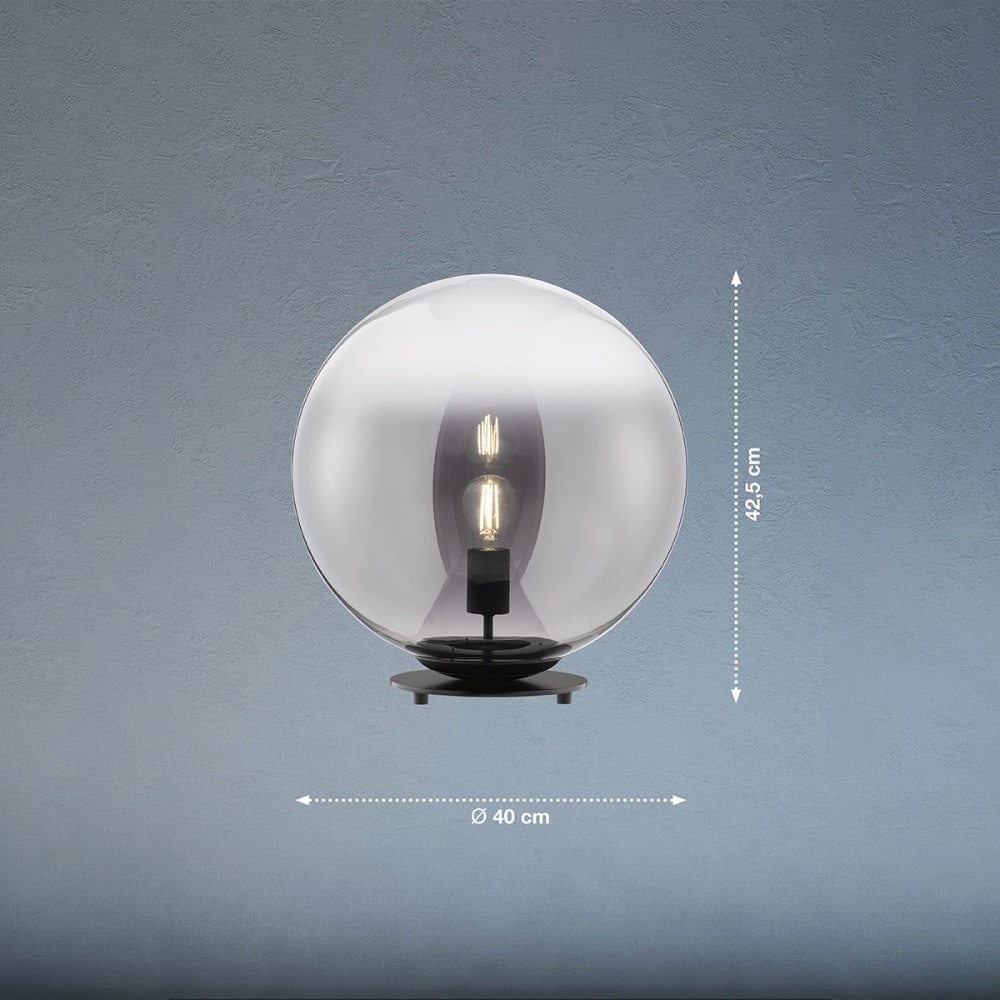 Lampe de table en verre fumé — vue 4