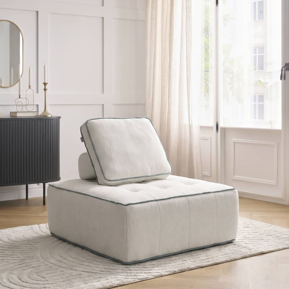 Fauteuil Zen 1 place - blanc et sauge