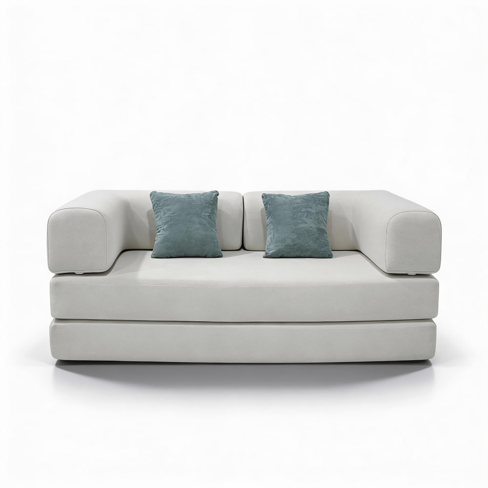 Canapé Kaia Convertible - blanc/sauge