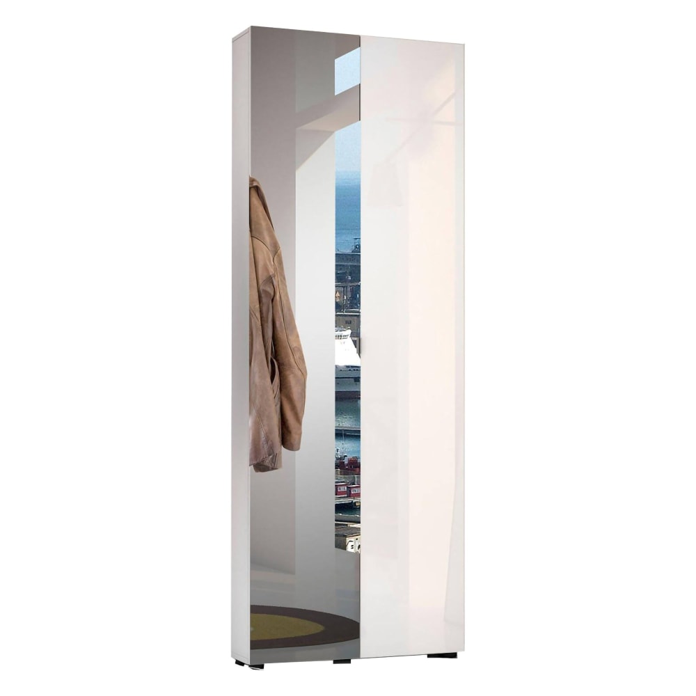 Armoire 2 portes bois - brillant