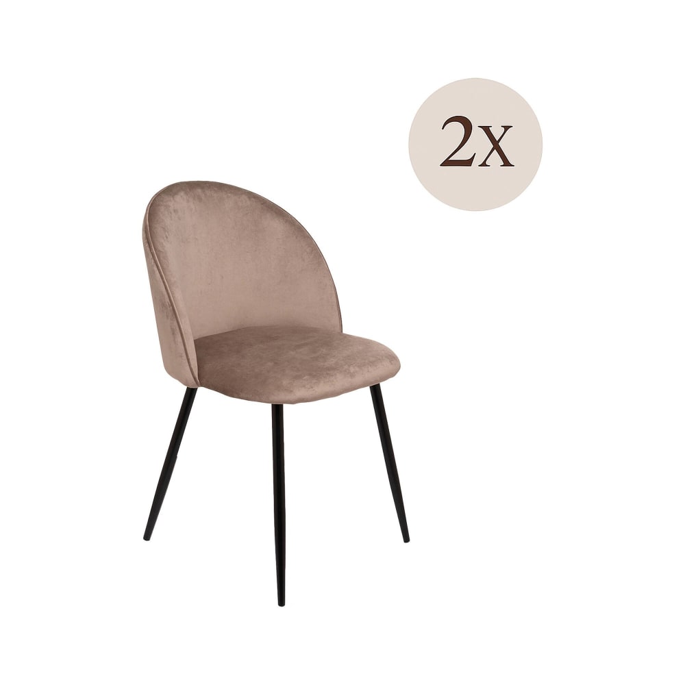 chaise en métal et velours
