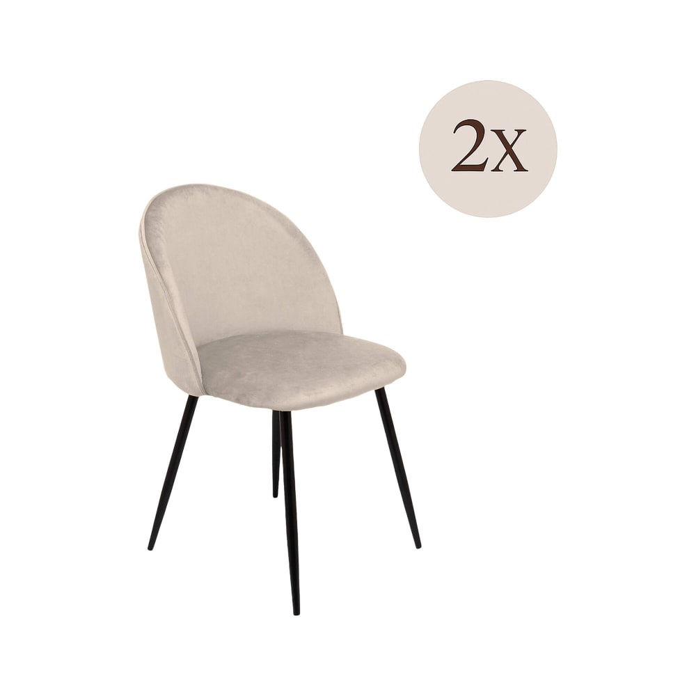 chaise en métal et velours