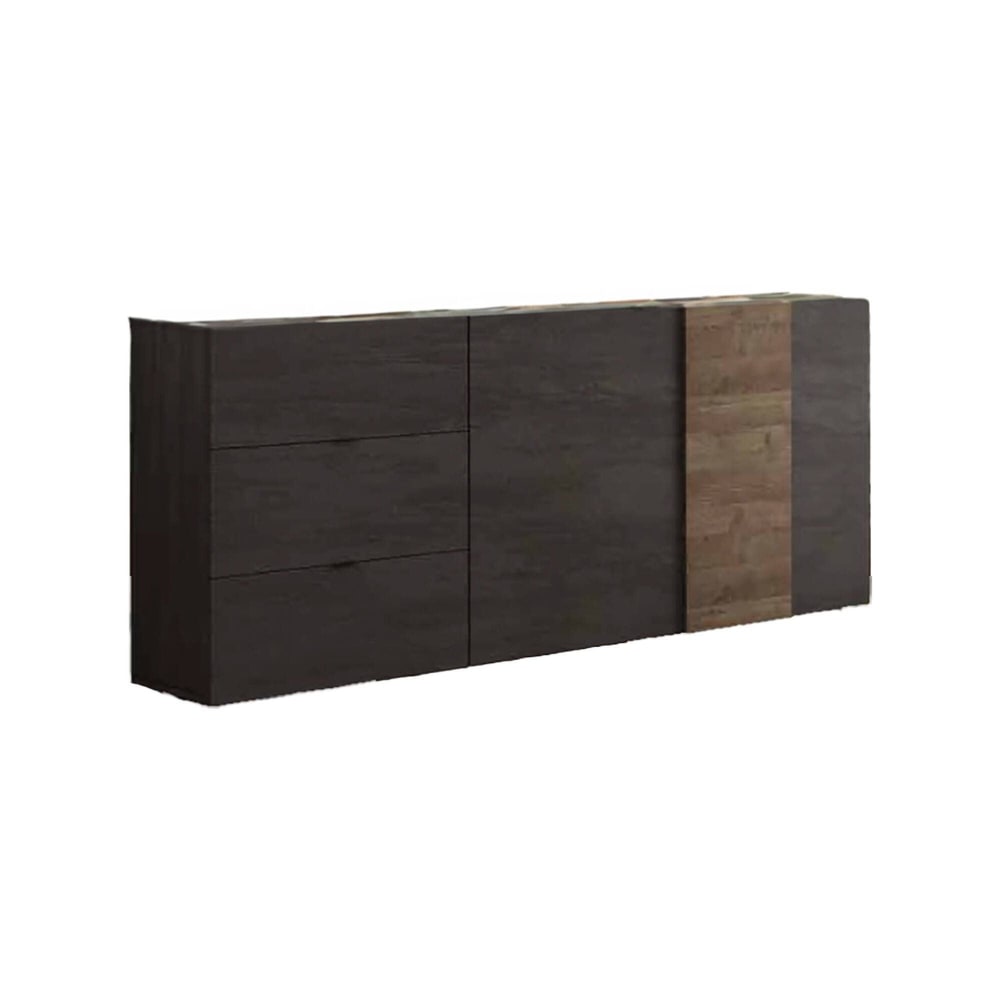 Meuble tv en bois gris - ardoise