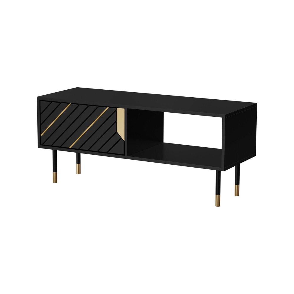 Table basse en bois noir