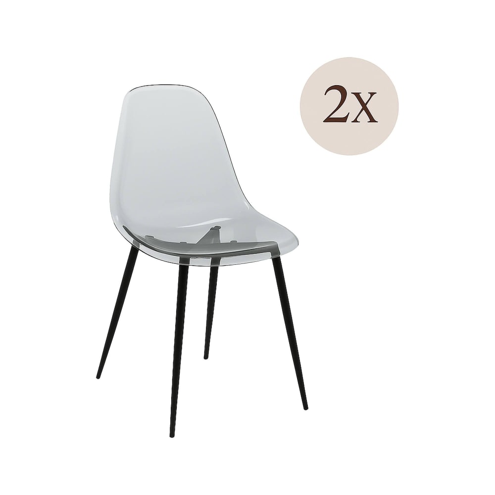 Chaise en plastique gris