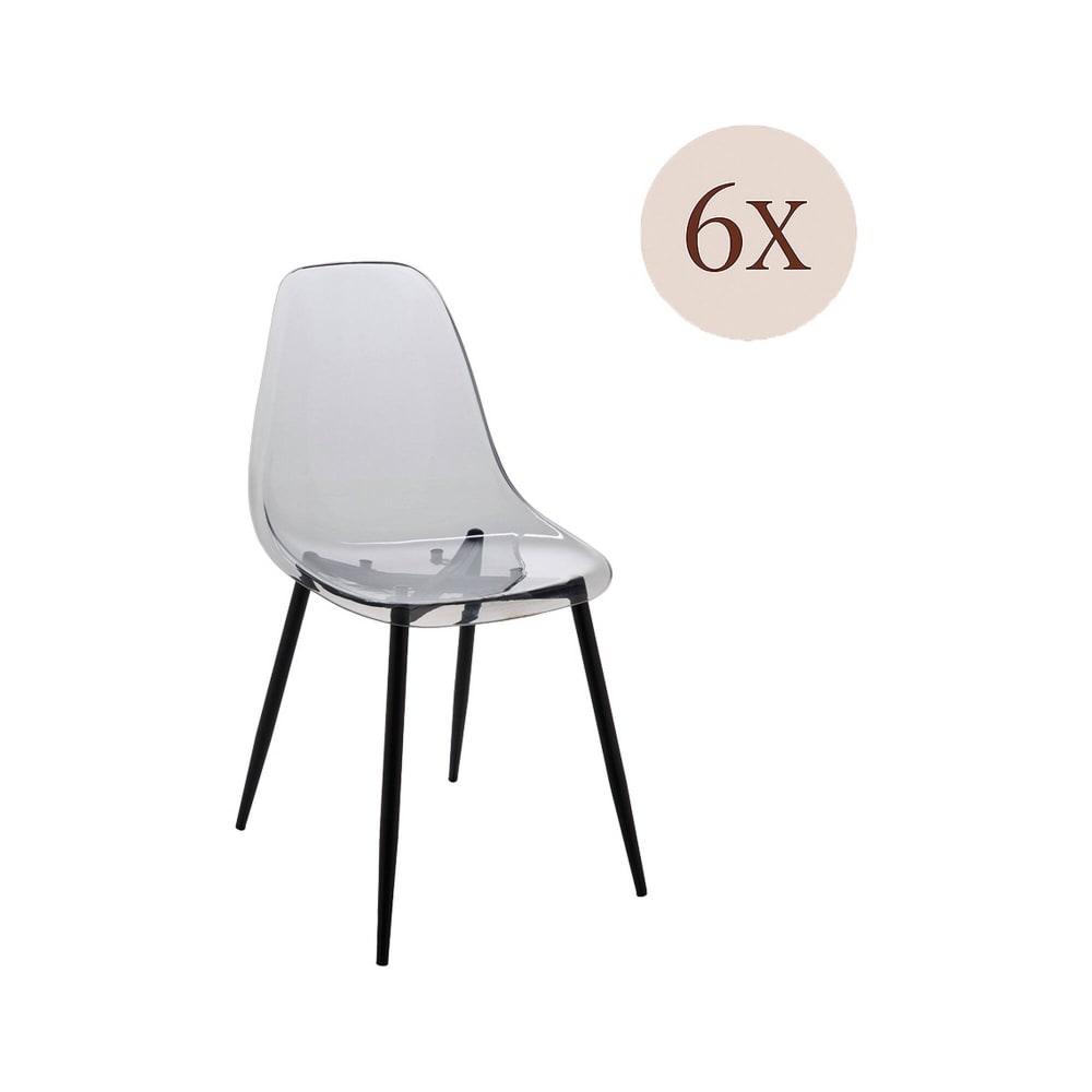 chaise en métal gris
