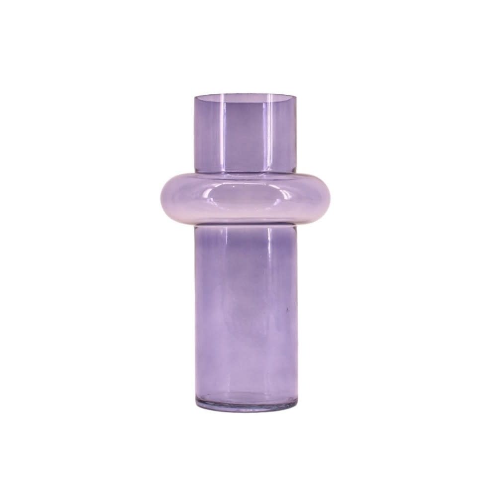 jarron anillo de vidrio morado 31cm