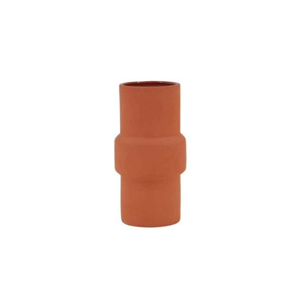 Vase tube rond, terracotta h20cm