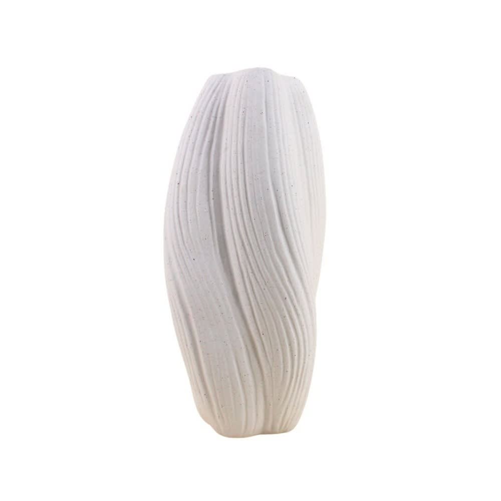 Vase en porcelaine blanche vagues, h36cm Vase en porcelaine blanche vagues, h36cm