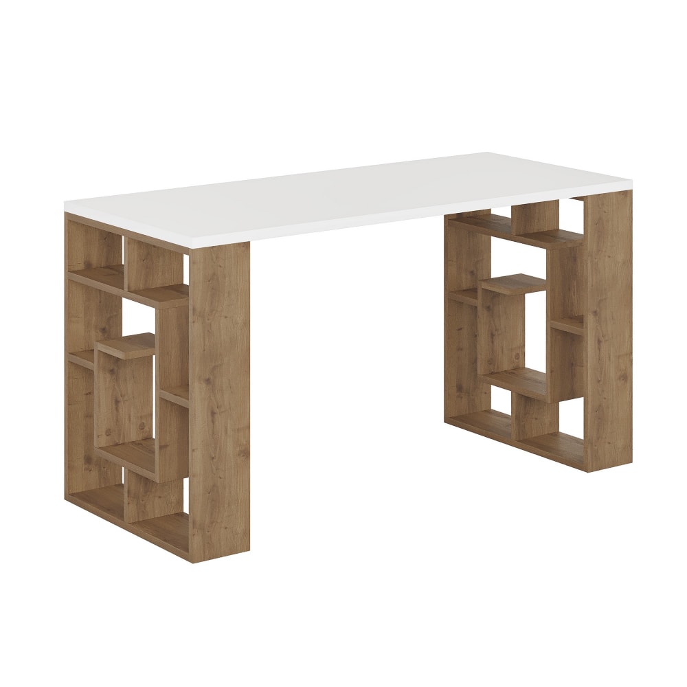 Bureau en bois blanc - l140