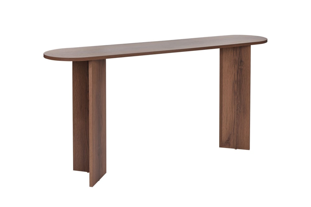 console en bois marron