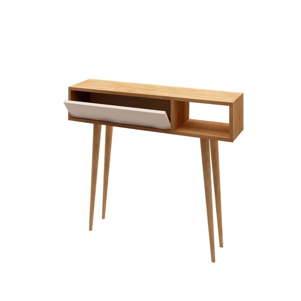 console en bois marron