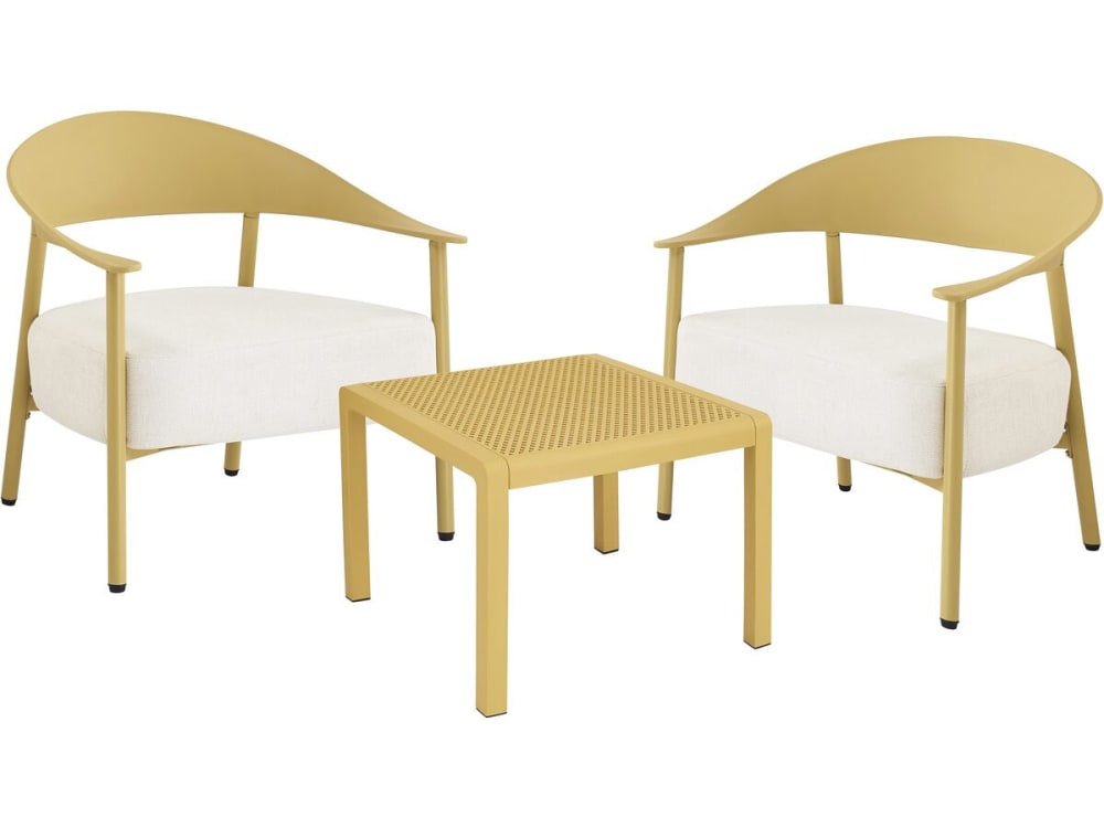 Salon de jardin 2 places - jaune