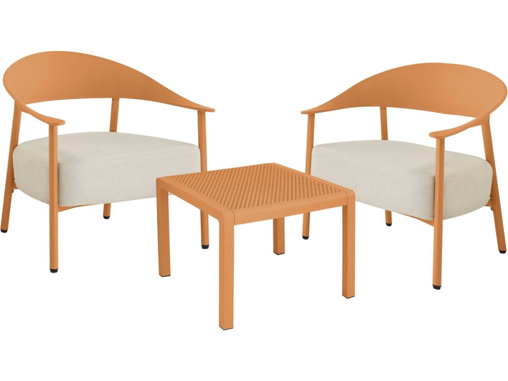 salon de jardin 2 places - orange