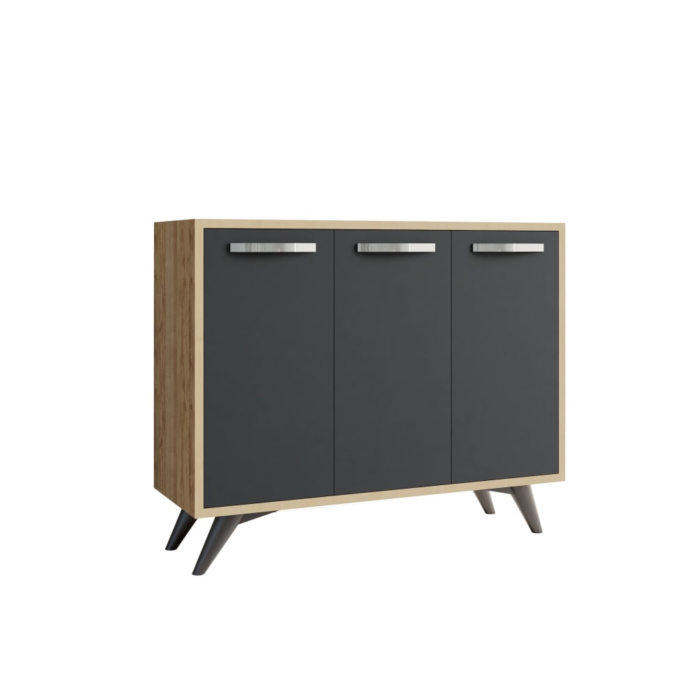 buffet en bois gris anthracite