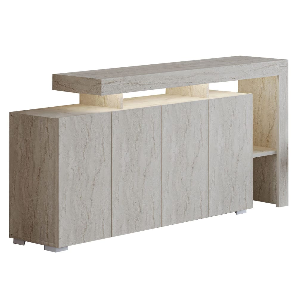 buffet en bois travertin