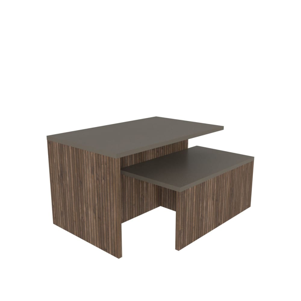 Table basse en bois taupe