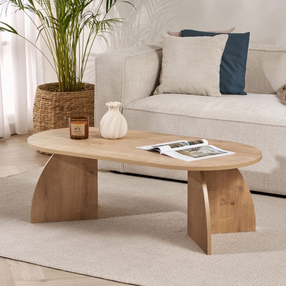 Table basse en bois marron 120 x 60 x 40 cm