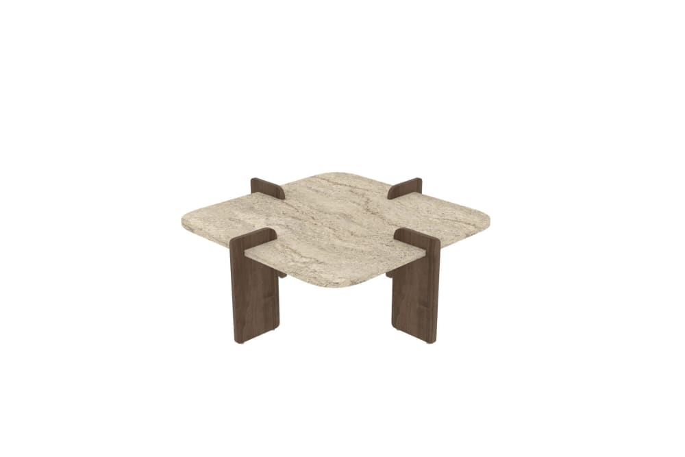 Table basse en bois beige
