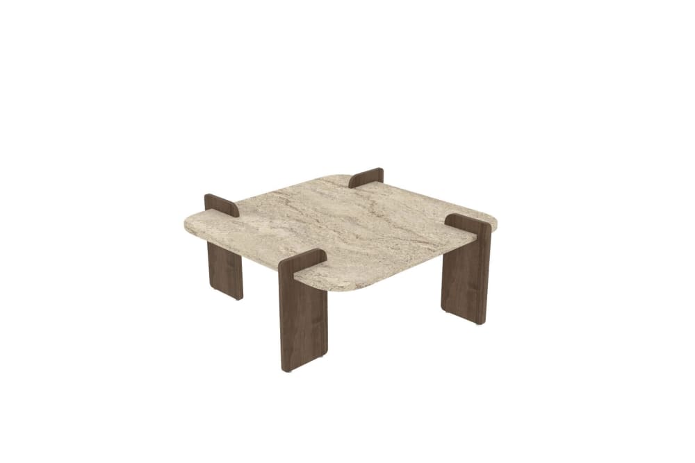 Table basse en bois beige