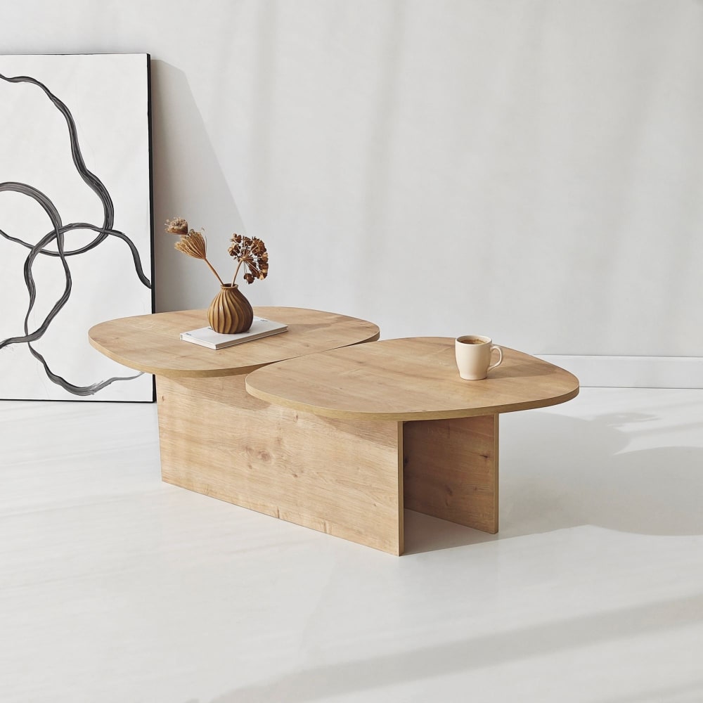Table basse en bois marron 125 x 60 x 38 cm