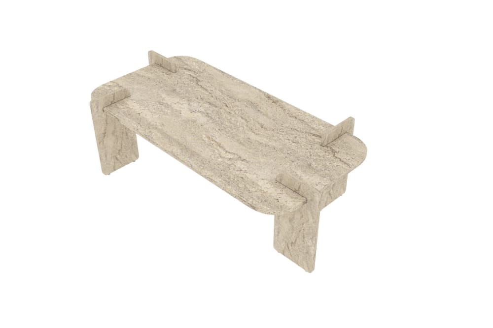 Table basse en bois beige