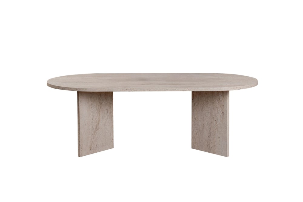 Table basse en bois travertine
