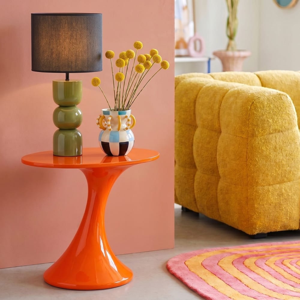 Lampe de table en polyrésine verte — vue 3