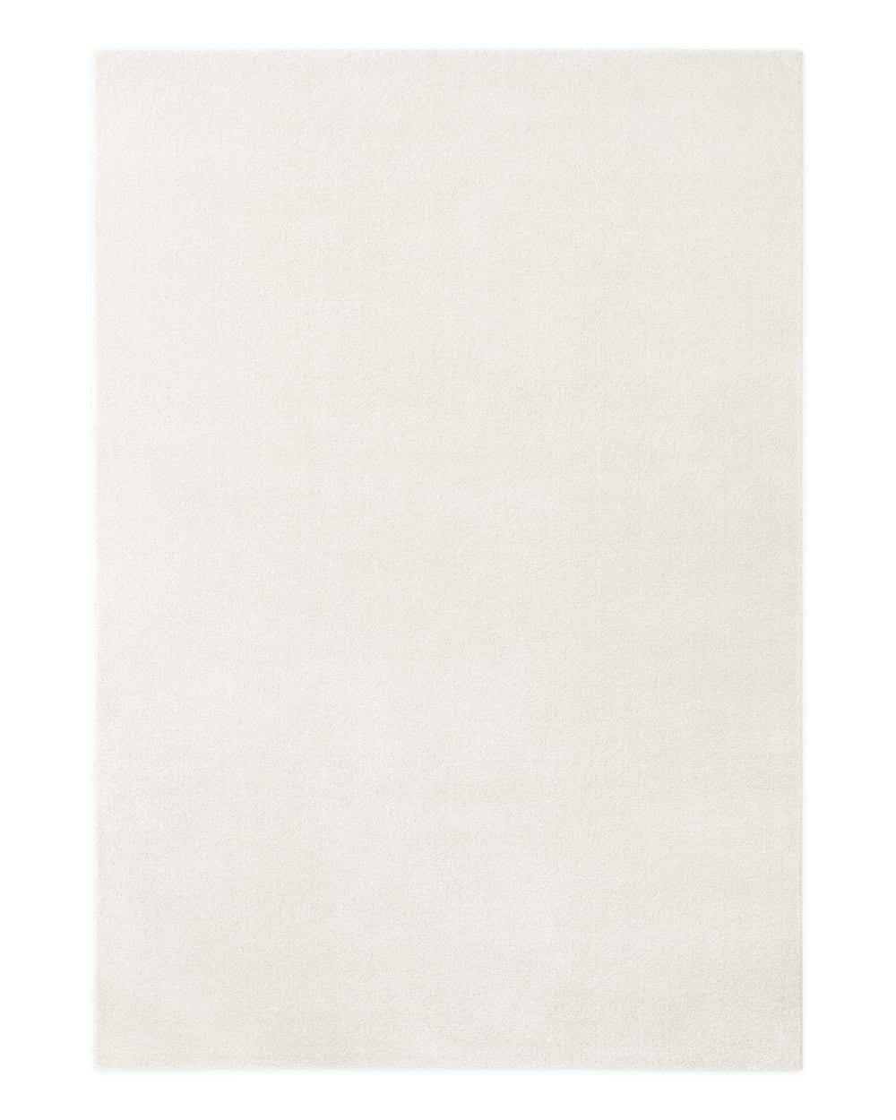 Tapis tissé velours ras blanc crème 80x150