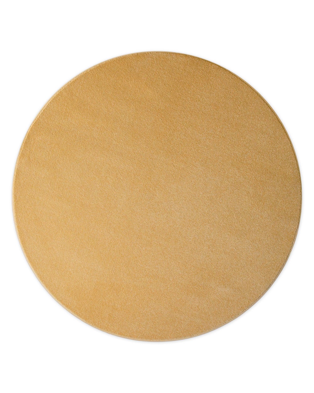 Esprit Runder Kurzflor Velours Teppich Ockergelb 160 rd. style modern Öko-Tex Zertifikat - Pvc - Polyvinlychlorid