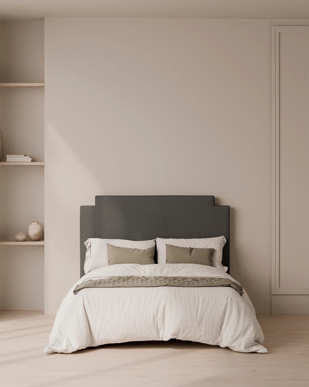 Gepolstertes Kopfteil, 150-160 cm, dunkelgrau - Maisons Du Monde