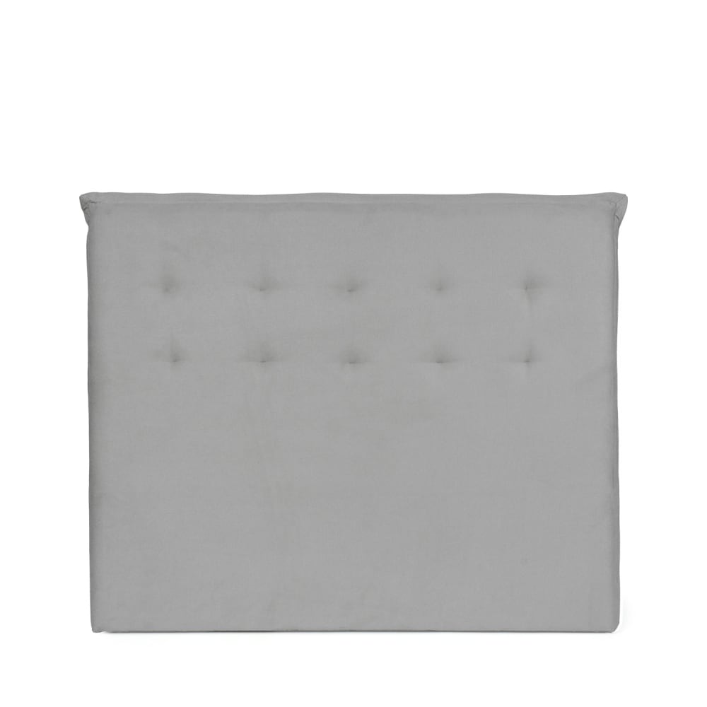 Tête de lit capitonnée gris clair pour lit de 150-160 cm